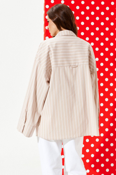 Блуза ELLETTO LIFE 3963 бежево-молочный - фото 8