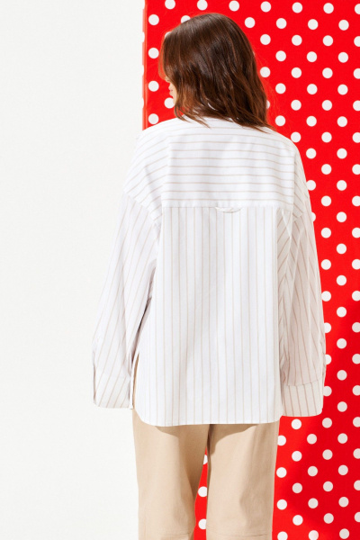 Блуза ELLETTO LIFE 3963 молочно-бежевый - фото 6