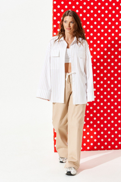 Блуза ELLETTO LIFE 3963 молочно-бежевый - фото 1