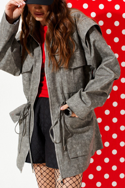 Парка ELLETTO LIFE 3964 серый - фото 5