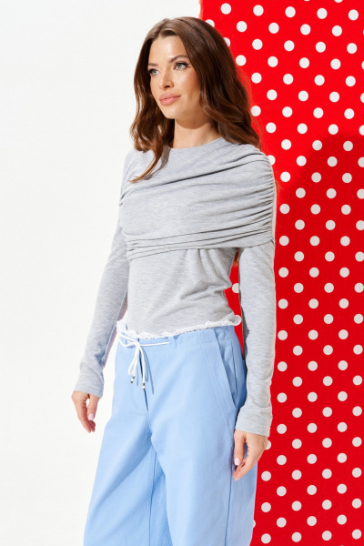 Джемпер ELLETTO LIFE 3968 серый - фото 3