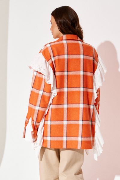 Рубашка ELLETTO LIFE 3975 оранжевый - фото 6