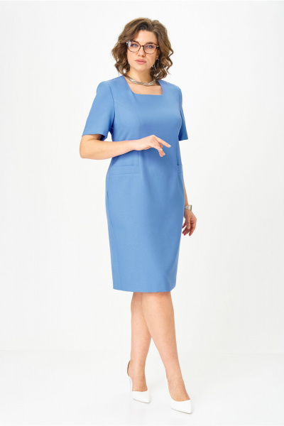 Жакет, юбка Орхидея 1657 голубой - фото 4