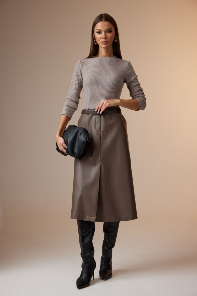 Платье N.O.W. 1654 коричневый - фото 8