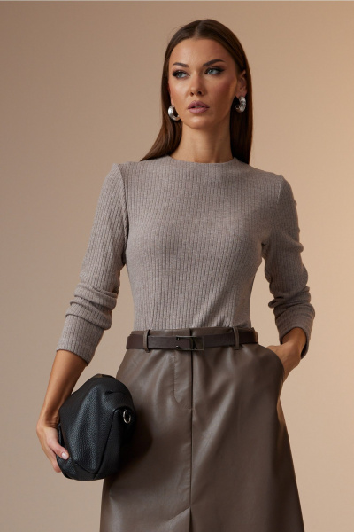 Платье N.O.W. 1654 коричневый - фото 6