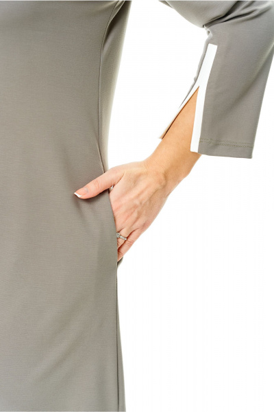 Платье Ольга Стиль С-971 олива - фото 7