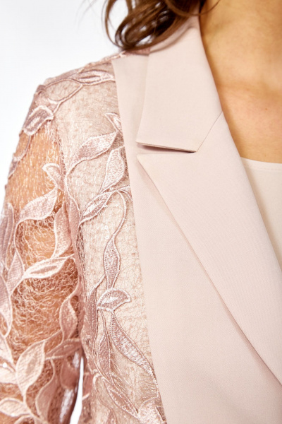 Брюки, жакет Ольга Стиль С-966 пудро-розовый - фото 8
