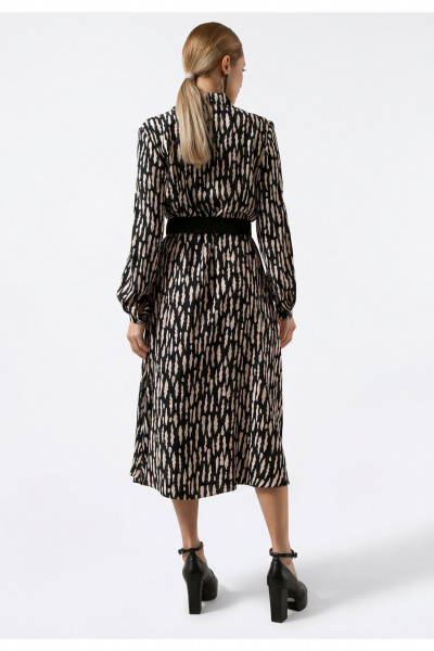 Платье Erika 7235 черно-молочный - фото 2