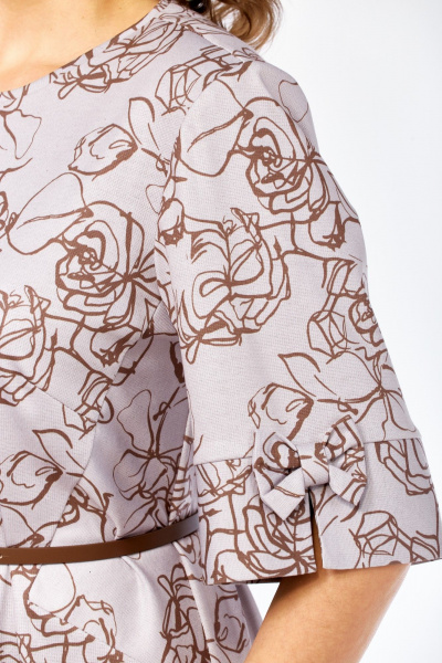 Платье Элль-стиль 2406/2 пыльная_роза/кофе - фото 8