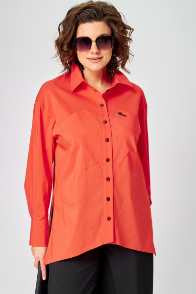 Блуза EVA GRANT 7319 коралл - фото 11