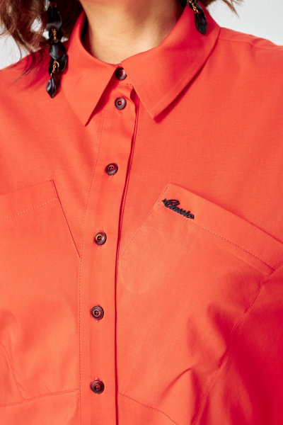 Блуза EVA GRANT 7319 коралл - фото 10