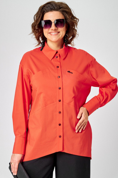 Блуза EVA GRANT 7319 коралл - фото 1