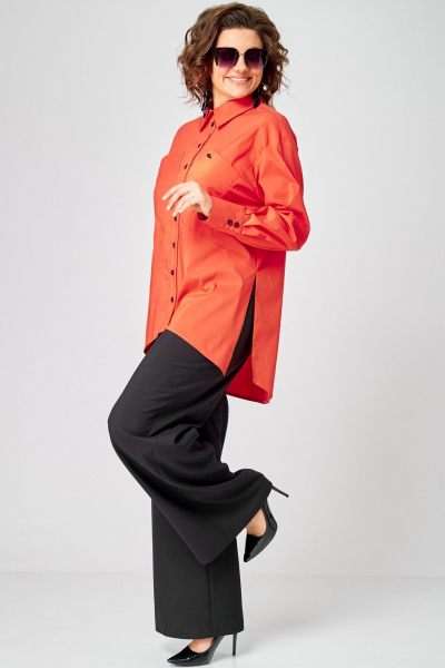 Блуза EVA GRANT 7319 коралл - фото 7