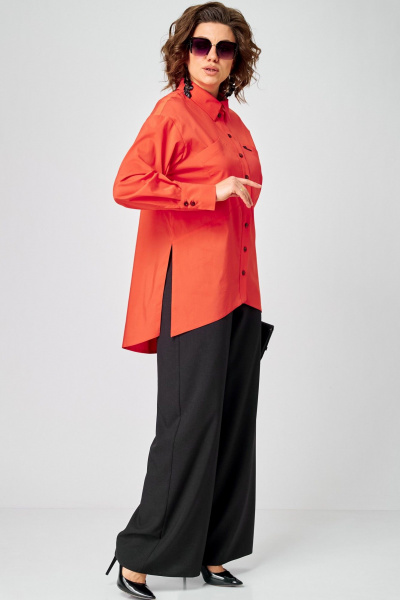Блуза EVA GRANT 7319 коралл - фото 4