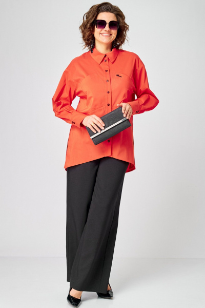 Блуза EVA GRANT 7319 коралл - фото 3