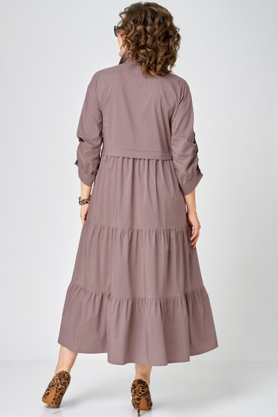 Платье EVA GRANT 7176 молочный_шоколад - фото 15