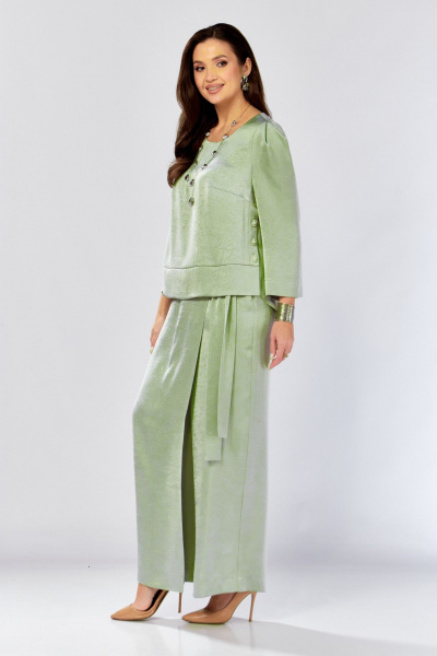 Блуза, брюки ZigzagStyle 626-2 фисташковый - фото 6