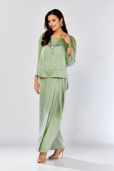 Блуза, брюки ZigzagStyle 626-2 фисташковый - фото 5