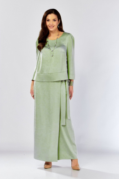 Блуза, брюки ZigzagStyle 626-2 фисташковый - фото 4