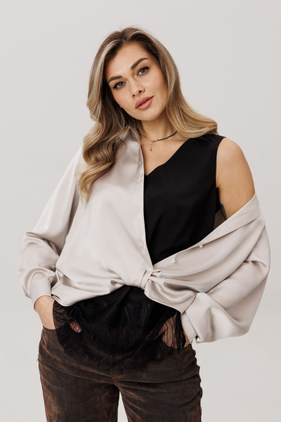 Блуза Anelli 1663 речной_жемчуг - фото 1