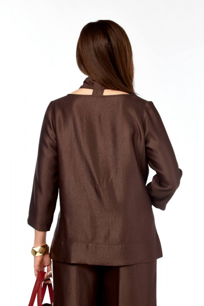 Блуза, брюки Taita plus 2604 шоколад - фото 8