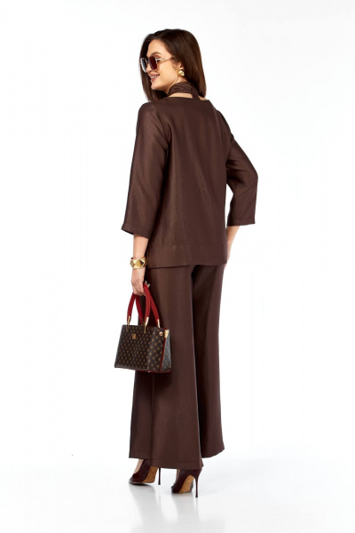 Блуза, брюки Taita plus 2604 шоколад - фото 6