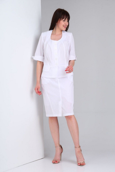 Жакет, юбка VIA-Mod 478 белый - фото 2