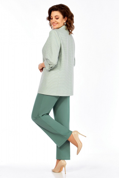 Блуза, брюки, жакет БагираАнТа 1018 зеленый - фото 7