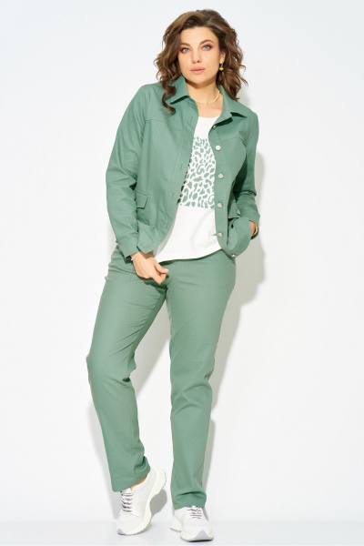 Бомбер, брюки, джемпер Fita 40113 зеленый - фото 3