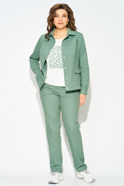 Бомбер, брюки, джемпер Fita 40113 зеленый - фото 2