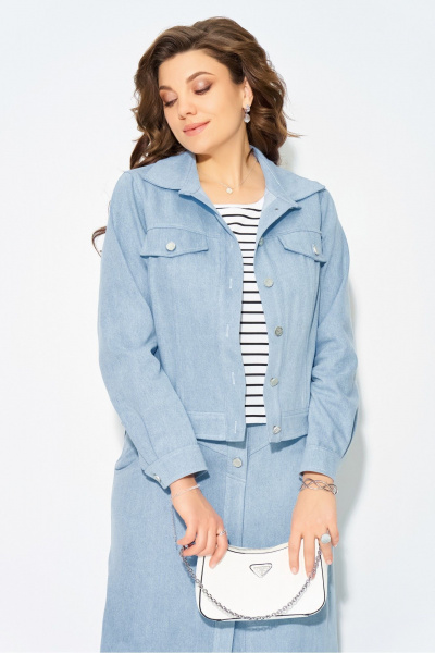 Бомбер, джемпер, юбка Fita 4201 голубой - фото 6