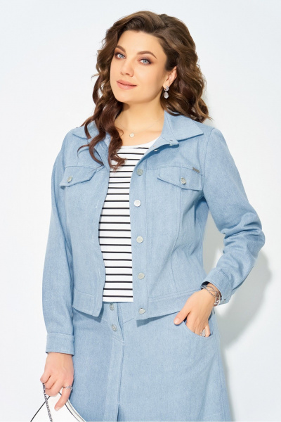 Бомбер, джемпер, юбка Fita 4201 голубой - фото 5