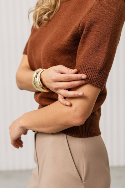 Джемпер Romgil РВ0159-ВИ2 шоколадный - фото 6