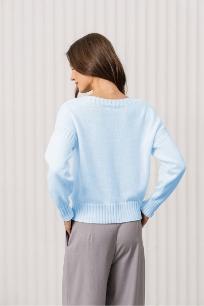 Джемпер Romgil РВ0371-ХЛ2 бледно-голубой - фото 2