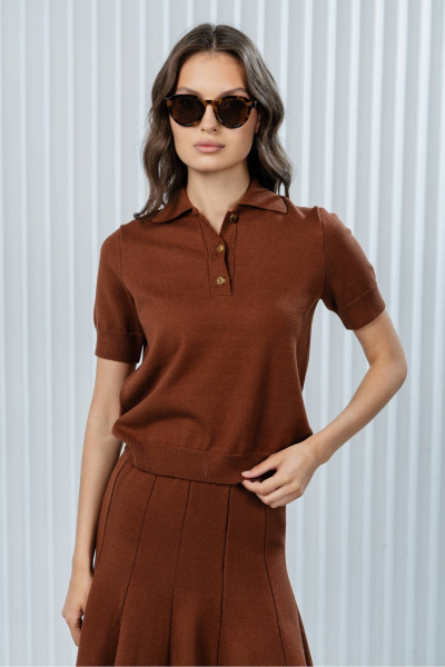 Джемпер Romgil РВ0377-ВИ2 шоколадный - фото 7