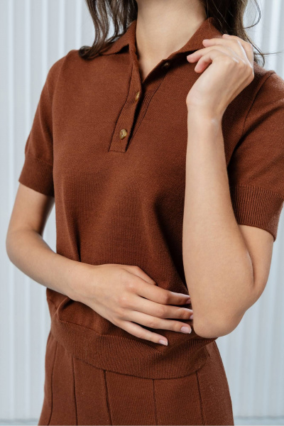 Джемпер Romgil РВ0377-ВИ2 шоколадный - фото 5