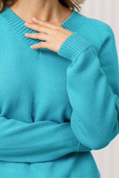 Джемпер Romgil РВ0380-ХЛ2 темно-бирюзовый - фото 6