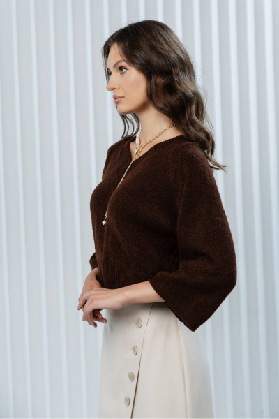 Джемпер Romgil РВ0381-АК2 шоколадный - фото 5