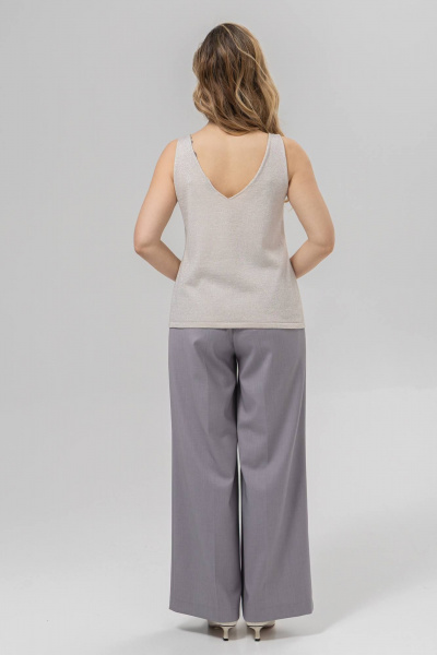 Топ Romgil РВ0385-ХМ2 кремовый, серебро - фото 2