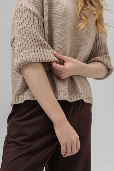Джемпер Romgil РВ0386-ХЛ2 бежевый лайт - фото 3