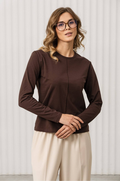 Джемпер Romgil РП0145-ХЛ2 темно-шоколадный - фото 1