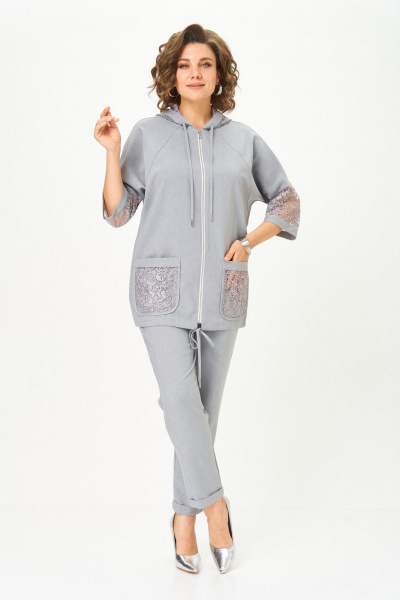 Брюки, жакет Svetlana-Style 1577 светло-серый - фото 1