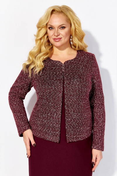 Платье Линия Л Б-2105 бордовый - фото 2