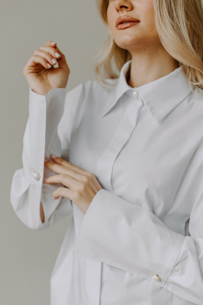 Блуза AEQU 120001-white - фото 5