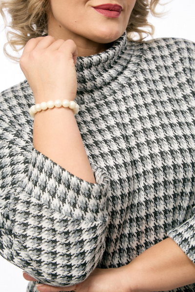 Джемпер OVERYOU М233 серо-черный - фото 5