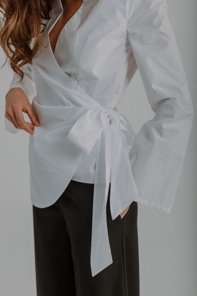 Блуза AEQU 120003-white - фото 5
