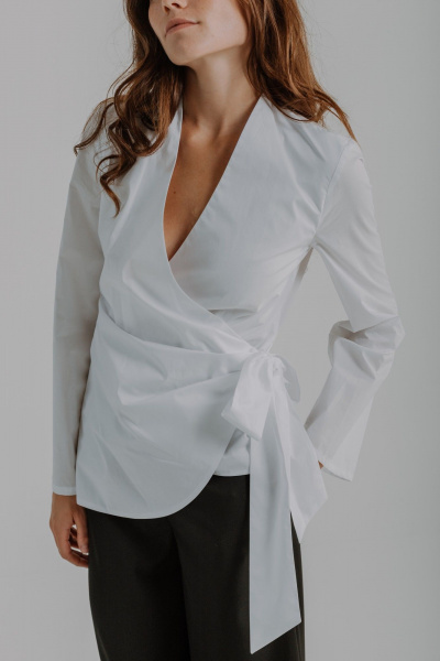 Блуза AEQU 120003-white - фото 3