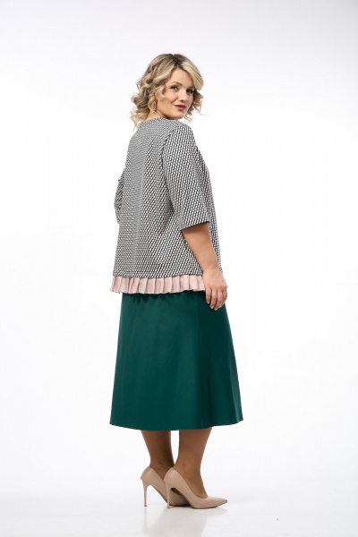 Джемпер, юбка OVERYOU М236 мультиколор_с_изумрудом - фото 5