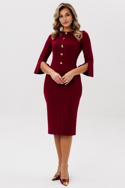 Платье Faufilure C1826 бордо - фото 1