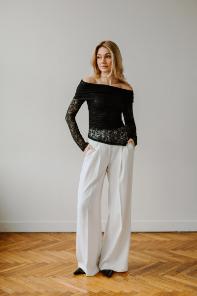 Джемпер, шарф AEQU 220002-black - фото 3